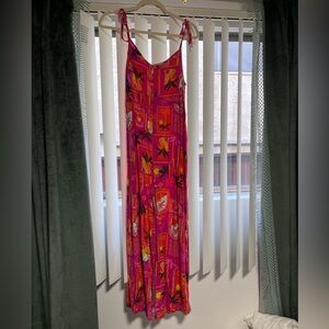 Old Navy Pink and Orange Tropical Jumpsuit